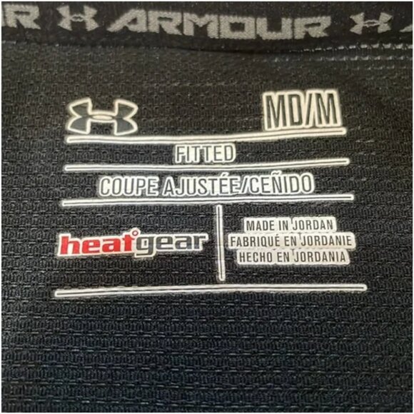 Under Armour Training Raid Jacquard Heatgear Shirt Gray Black Men's Size Medium - Picture 6 of 9
